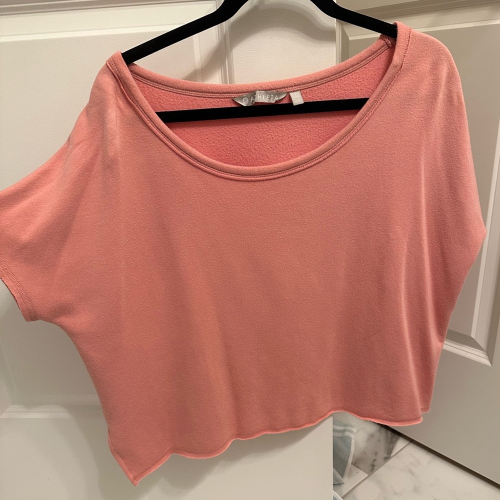 Pink Athleta oversized pink top size small